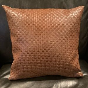 Leather Look Toss Pillow